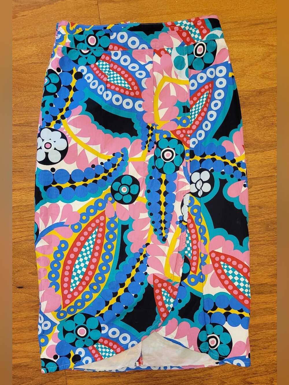 J.Crew Vibrant Multicolor Ratti Tulip Wrap Pencil Skirt 8 NEW